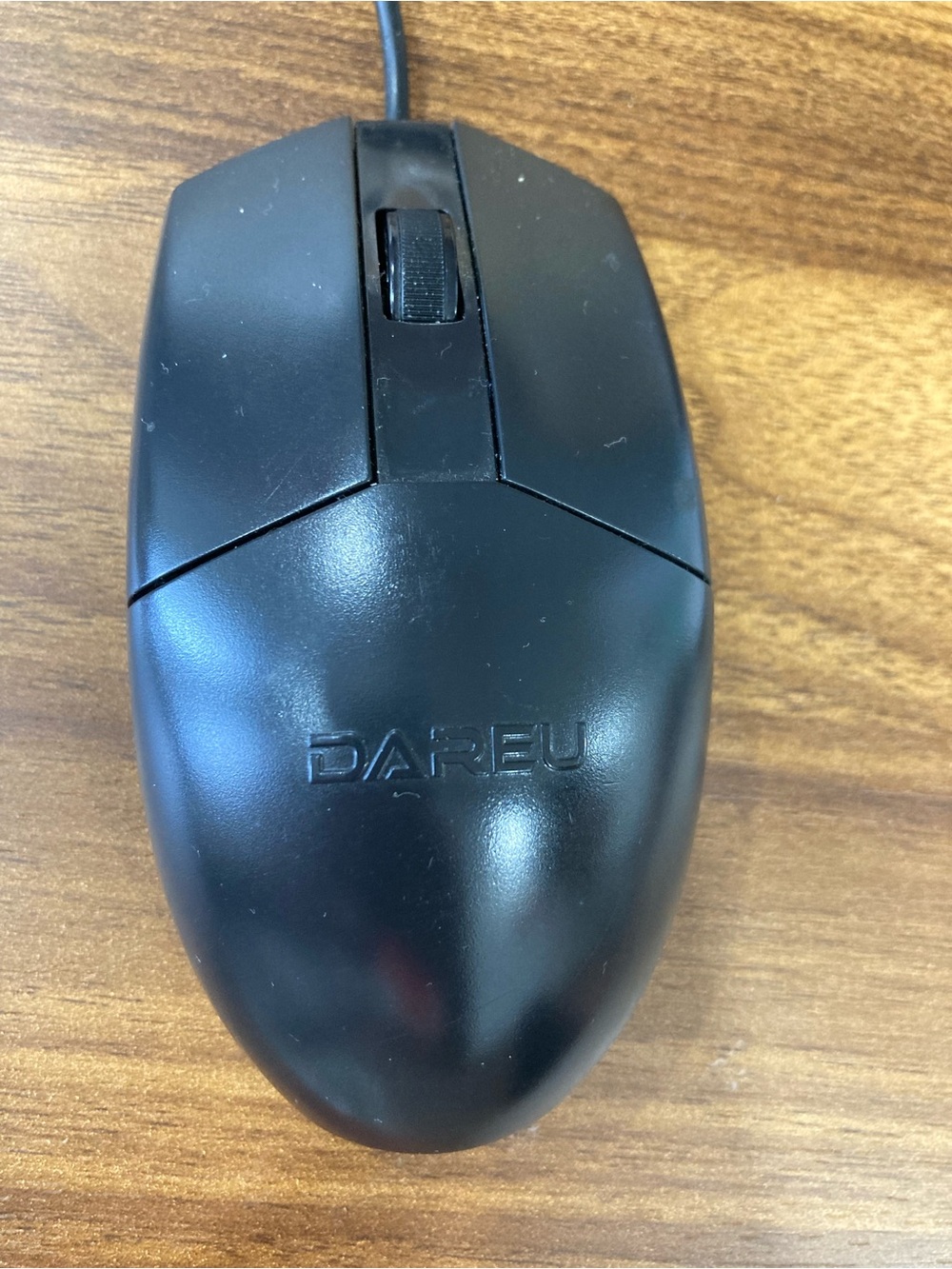 Black Wired USB Optical Mouse – Ambidextrous Plug-and-Play Design